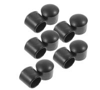 POPETPOP 16pcs Black Plastic Foosball Rod Caps Pvc End Caps with Precision Craftsmanship and Easy Installation, 16mm Diameter Table Soccer Accessories for Mini Foosball Tables
