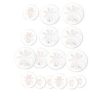 POPETPOP 16pcs Creative Daisy Flower Cookie Molds Made of White Plastic, Easy to Use Spring Pressed Baking Mold for Dessert Decoration and Cake Shop