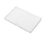 POPETPOP 16pcs PVC Card Sleeves Double-Sided Id Card Protectors with Top Slot Small Semi-Circle Opening Plastic Badge Covers for Bus Passes and Credit