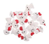 POPETPOP 16pcs Resin Miniature Dog Ornaments with Realistic Design, Cute Puppy Resin Figures in White, Space-saving Decorative Accents for Graduation and Windowsills