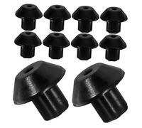 POPETPOP 16pcs Rubber Feet Pads for Gas Stove Non-slip Grate Foot Pad Stable Gas Burner Support for Kitchen Appliances Black