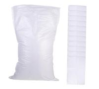 POPETPOP 16pcs Waterproof Woven Sandbags for Flooding Outdoor Use, Windproof Large Capacity Empty Anti-flood Sandbags White Laminated 35x60cm for Emergency and Storm Protection
