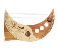 POPETPOP 19-String Wooden Lyre Harp String Instrument with Tuning Wrench and Picks Great for Adults and Traditional Style Playing Random Color