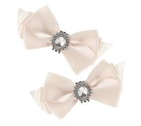 POPETPOP 1Pair Detachable Bowknot Decorative Shoe Clips for High Heels Elegant Rhinestone Shoe Charms for Weddings Bridal Shoes and Special Occasions Fashion Accessory for Women