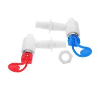 POPETPOP 1pair Reusable Beverage Dispenser Tap Plastic Spigot Valve for Water Cooler Hot Cold Water Faucet Leak Design for Easy Dispensing