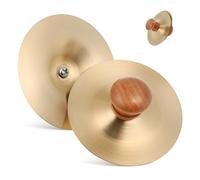 POPETPOP 1Pair Small Finger Cymbals for Easy to Play Handheld Percussion Instrument for Marching Dance and Musical Events Sound Beginner Friendly
