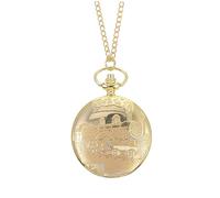 POPETPOP 1pc Antique Pocket Watch Steam Train Pattern Gold Train Pocket Watch Souvenir