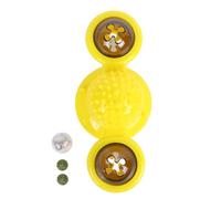 POPETPOP 1pc Cat Rotatable Scratch Ball Suction Cup Educational Cat Teaser with Flash Function for Interactive Play for Scratching and Itching Yellow