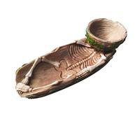 POPETPOP 1pc Reptile Food Container Tortoise Box Accessory Pet Breeding Basin Decorative Skull Ribs Design for Tortoise Lizards Snakes Spiders Frogs