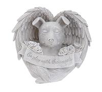 POPETPOP 1Pc Resin Dog Memorial Angel Statue Thoughtful Pet Loss present for Garden Backyard Patio Cherished Pet Tribute for Indoor Outdoor Spaces