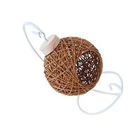 POPETPOP 1pc Sturdy Hamster Sleeping Nest Woven Rattan Cage Hanging Toy Handcrafted Breathable for Small Pets Random Color
