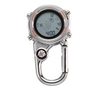 POPETPOP 1pc Unisex Carabiner Clip Watch Portable Multi-Function Outdoor Timepiece for Climbing Camping and Hiking Accurate Date and Direction Metal Design Orange