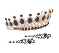 POPETPOP 1Set Baroque Crown and Dangle Earrings Set Elegant Wedding Jewelry for Bride and Bridesmaid for Parties Dances and Special Occasions