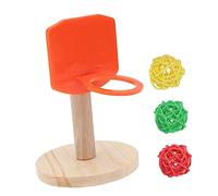 POPETPOP 1set Bird Basketball Kit Toy Parrot Educating Toy Random Color Stand for Encouraging Exercise and Mental Development Pet Birds