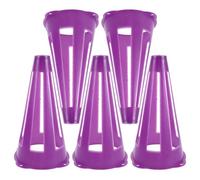 POPETPOP 1set Hollow Agility Field Marker Cone for Football Training with Wind Resistant Pe Material and Reinforced Base, 23cm Purple Sports Cone for Indoor and Outdoor Sports 5pcs
