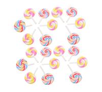 POPETPOP 1set Micro Landscape Lollipop Miniature Lollipops Figurines Lollipops Ornaments Lollies Sweets Nail Charms Mini Lollipop Decorations Dollhouse Rainbow 20pcs