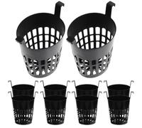 POPETPOP 1set Plant Basket with Hook Pots Basket Plant Hanging Planters Outdoor Hook Hanging Artificial Hanging Baskets Plants for Hanging Baskets Garden Pond Plant Baskets Black 10pcs