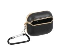 POPETPOP 1set Portable Earbud Protective Case Buckle Design Simple Style Leather Cover for Compact and Lightweight for Friends and Family Stylish Jazz Black