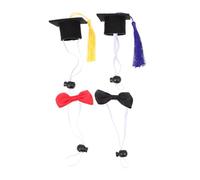 POPETPOP 1set Portable Pet Hats Chinchilla Caps for Graduation Party Includes and Doctor Hats and Bows for Hamsters and Pets