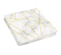 POPETPOP 2 Bags Marble Pattern Paper Guest Towels Disposable Napkins with Safe and Healthy Paper Material for Hotel and Restaurant Use, White Marble Design Dinner Table Napkins