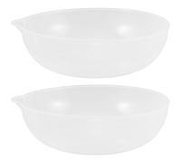 POPETPOP 2 Pack Kitchen Scale Tray Round Plastic Food Scale Tray for Digital Scales Reusable Weighing Pan for Baking Portion Control Small Items and Kitchen Use
