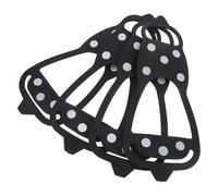 POPETPOP 2 Pairs Anti-slip Ice Grips for Shoes and Snow Boots with 8 Plastic Spikes, Portable Non-slip Shoe Traction Cleats for Hiking, Fishing, Climbing, Size 40-45