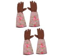 POPETPOP 2 Pairs Gardening Gloves The Mitten Breathable Work Gloves Mittens Thorn Sand Puncture-proof Gloves Garden Work Gloves Professional Gardening Printing Gloves Faux Leather