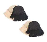 POPETPOP 2 Pairs Half Palm Socks Half Toe Socks Elastic Chinlon Material Thin Comfortable Practical Design Keep Feet Dry Open Toe Style for High Heel Shoes Women