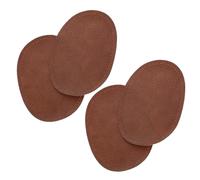 POPETPOP 2 Pairs Oval Elbow Patches PU Leather Coffee Colour for Sweaters Jackets and Trousers Easy to Sew for DIY Clothing Repairs