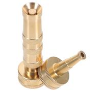 POPETPOP 2 Pcs Brass Garden Hose Spray Nozzle Easy Connection and Efficient Irrigation, 3/4 Inch High-Pressure Water Hose Fittings for Flower Watering and Deck Cleaning