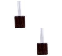 POPETPOP 2 Pcs Japanese-style Glass Test Tube Vase Flowerpot Wood Base for Fresh/dried Flowers