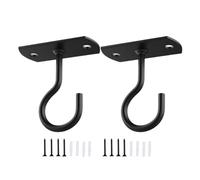 POPETPOP 2 Sets Iron Bracket Hook Black Strong Versatile Flower Pot Bracket Hook Garden Light for Garden Creating A Beautiful Display