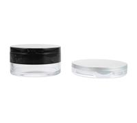 POPETPOP 2 Sets Loose Powder Case Containers for Cosmetics with Mirror and Powder Puff, Portable Abs and Glass Material, 20g Capacity, Chic Look, Suitable for Makeup and Women
