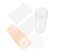 POPETPOP 2 Sets Nail Stamper Manicure Scraper Silicone Jelly Head Assorted Color Easy to Carry Easy to Paste for Professional Nail Art Salon and Home Use
