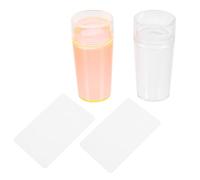 POPETPOP 2 Sets Nail Stamping Stamper Nail Stamping Jelly Stamper Save Polish Silicone and Abs Material with Scraper for Professional Salon and Home Use