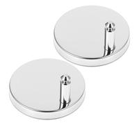 POPETPOP 2 Sets Stainless Steel Toilet Seat Screws and Hinge Replacement Parts with Top Fixing Nuts for Universal Toilet Lid Connect Fittings, 60mm Q-leg Installation for Bathroom Repair