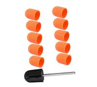 POPETPOP 20 pcs sand cap cuticle drill bit acrylic nail drill bits Grinding Head Bit nail tool diamond manicure grinding head polish plastic dedicated