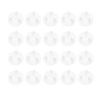 POPETPOP 20 Pcs Uk round Outlet Socket Covers Electric Plug Safety Protection for Babyproofing Wall Outlet Plug Protectors