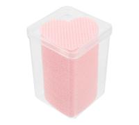 POPETPOP 200 Sheets Pink Cotton Nail Polish Remover Pads Soft Heart-shaped Nail Wipes for Home Use Large Capacity