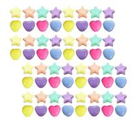 POPETPOP 200pcs Acrylic Star Heart Jewelry Making Beads Shiny Appearance Assorted Color Lightweight Not Easy to Fade for Craft Creation Art Projects