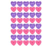 POPETPOP 200pcs Heart Design Rubber Pin Backs for Tie Pin Assorted Colour Brooch Keepers with Tight Fit to Secure Badge