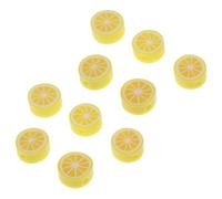 POPETPOP 200pcs Lemon Polymer Clay Loose Beads DIY Craft Charms for Jewelry Making, Fruit Slice Bracelet Beads for Handmade Necklace Accessories in Arts and Crafts