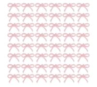 POPETPOP 200pcs Pink Resin Bow Embellishments for Acrylic Nails and Clothes, 3D Mini Bowknot Decorations with Elegant and Sweet Style, for DIY Party Decoration and Hanfu Accessories