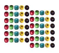 POPETPOP 200pcs Wooden Hair Beads for Dreadlocks and Braiding Accessories, Simple Stylish Delicate Design, for DIY and Fashion Shows Random Color