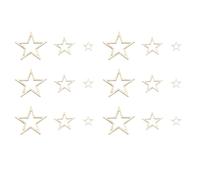 POPETPOP 200pcs Wooden Hollow Five-Pointed Star Cutouts Mixed Sizes 1cm 2cm 3cm DIY Craft Embellishments Natural Wood Pieces for Scrapbooking and Woodcraft Decoration