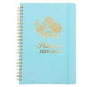 POPETPOP 2025-2027 Notebook Weekly Monthly Planner Diary 8.5x11inch Multifunctional Elegant Design Paper and Iron Cover Planner Books for Business and Schools