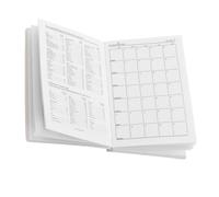 POPETPOP 2026 A7 Pocket Planner with Pu Cover, Portable Small Pocket Size Calendar Notebook for Students and Business Users, Compact Monthly Planner for Studying Abroad and International