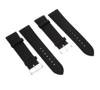 POPETPOP 20Mm Black Watch Band Replacement Faux Leather Strap for Men and Women, Universal Double-Sided Smooth Wristband Suitable for Parties and Outdoor Activities, 2 Pieces
