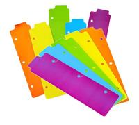 POPETPOP 20pcs Abs Plastic Binder Index Dividers with Tabs for Looseleaf Notebooks and Folders, Compact and Portable Design for Students and Professionals, Multipurpose Random Color