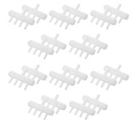 POPETPOP 20pcs Aquarium Air Pump Splitter 4-outlet Oxygen Flow Distributor 8mm to 4mm Airline Connector White for Fish Tank Air Flow Regulation